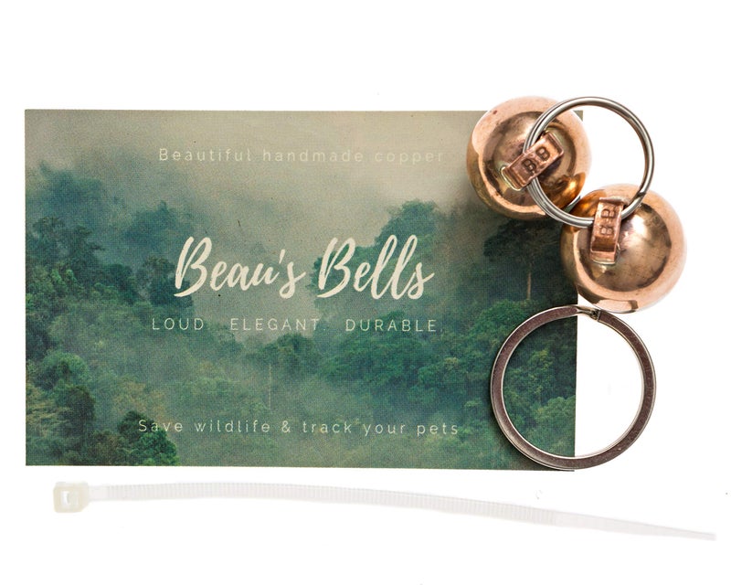 Beau's Bells 2 Extra Loud Cat & Dog Bells | Pet Tracker | Save Birds & Wildlife | Luxury Handmade Copper (Medium) - Image 2